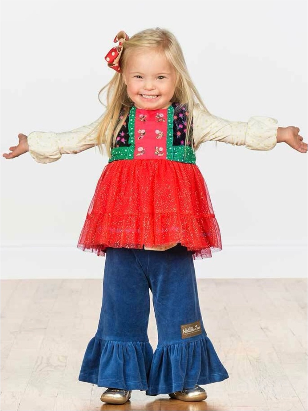 Matilda Jane “Caroling Away” sleeveless tulle tunic blouse (size 10 youth)